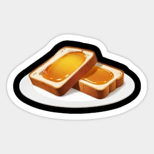 Honey Kawaii Yummy Vintage Beekeeper Bread Sandwich Toast Bee Retro Sticker